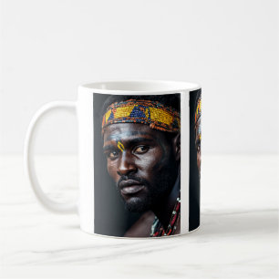 Stammeskunst für einen afrikanischen Mann Kaffeetasse