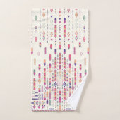 Stammeskunst in strukturiertem Muster Badhandtuch Set (Handtuch)