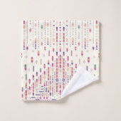 Stammeskunst in strukturiertem Muster Badhandtuch Set (Waschlappen)