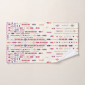 Stammeskunst in strukturiertem Muster Badhandtuch Set (Handtuch)