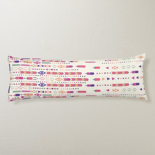 Stammeskunst in strukturiertem Muster Seitenschläferkissen (Rückseite)