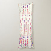 Stammeskunst in strukturiertem Muster Seitenschläferkissen (Rückseite (Vertikal))