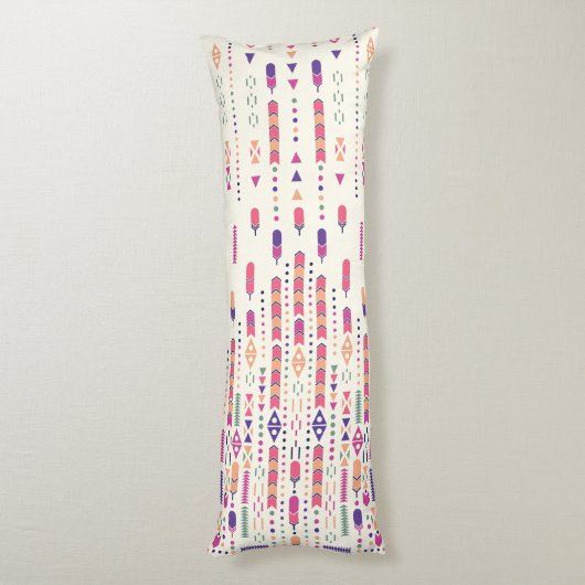 Stammeskunst in strukturiertem Muster Seitenschläferkissen (Rückseite (Vertikal))