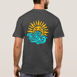 Stammeskunst Sonne und Ozeanwellen T-Shirt