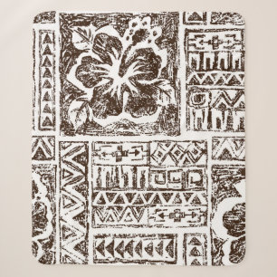 Stammeskunst-Tropenmuster der indigenen Hawaiianer Sherpadecke