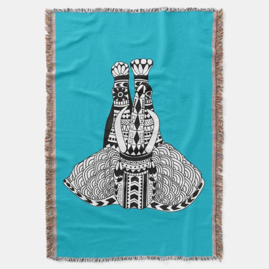 Stammeslephant Custom Throw Blanket Decke (Vorderseite Vertikal)