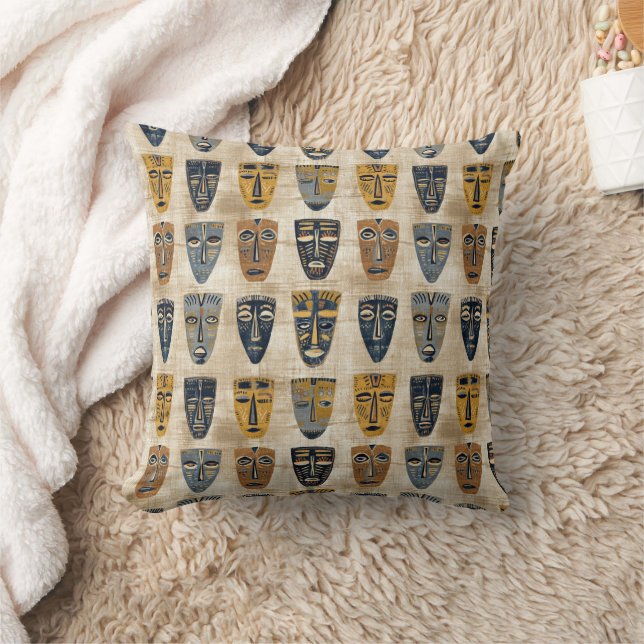 Stammesmaske Boho-Muster Kissen (Decke)