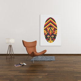 Stammesmaske der Aborigine Leinwanddruck