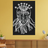 Stammesmaske Leinwanddruck (Insitu (Wohnzimmer))