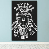 Stammesmaske Leinwanddruck (Insitu (Holzboden))