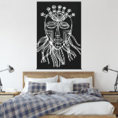 Stammesmaske Leinwanddruck (Insitu (Schlafzimmer))