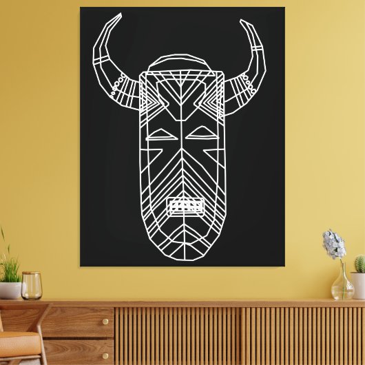 Stammesmaske Leinwanddruck (Insitu (Wohnzimmer))