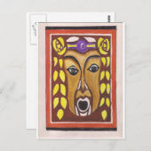 Stammesmaske Postkarte (Vorne/Hinten)