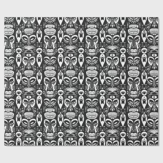 Stammesmasken Geschenkpapier (Flach)