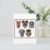 Stammesmasken Postkarte (Stehend Vorderseite)