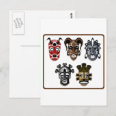Stammesmasken Postkarte (Vorne/Hinten)