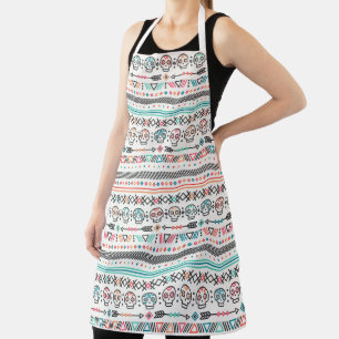 Stammesmuster mit Schädel Schürze