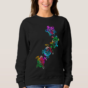 Stammesmuster Ozean Tierliebhaber Schildkröte Sweatshirt