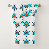 Stammesmuster Türkis Badhandtuch Set (Insitu)