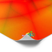 Stammespass. Plakatdruck Fraktal Rasse Farbe Poster (Ecke)