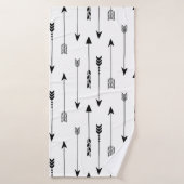 Stammespfeile auf weißem Hintergrund. Nahtloses Pa Badehandtuch (Badehandtuch)