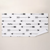 Stammespfeile auf weißem Hintergrund. Nahtloses Pa Badehandtuch (Badehandtuch)