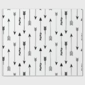 Stammespfeile auf weißem Hintergrund. Nahtloses Pa Geschenkpapier (Flach)