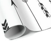 Stammespfeile auf weißem Hintergrund. Nahtloses Pa Geschenkpapier (Rolleneckpunkt)