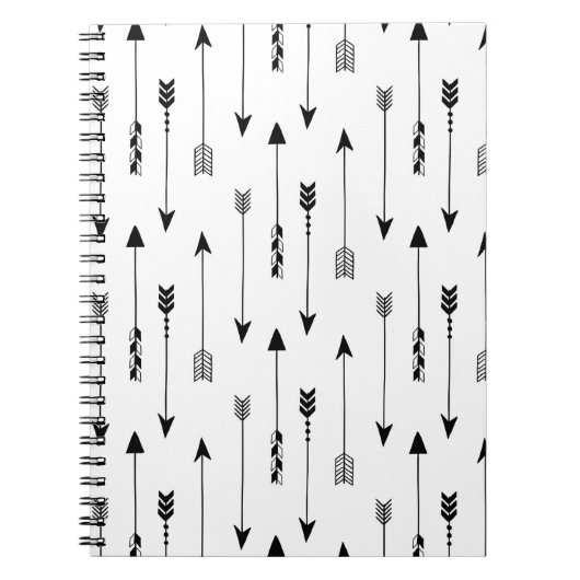Stammespfeile auf weißem Hintergrund. Nahtloses Pa Notizblock (Vorderseite)