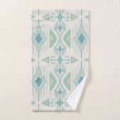 Stammespfeile, Meerglas, Blau, Creme, Beutel Badhandtuch Set (Handtuch)