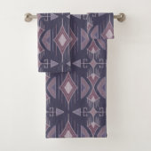 Stammespfeile, Pflaume, Dusty-Rose, Mauve, Rosa Bl Badhandtuch Set (Insitu)