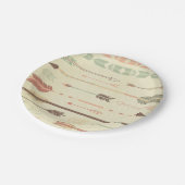 Stammespfeile Vintages modernes Muster Pappteller (Schrägansicht)