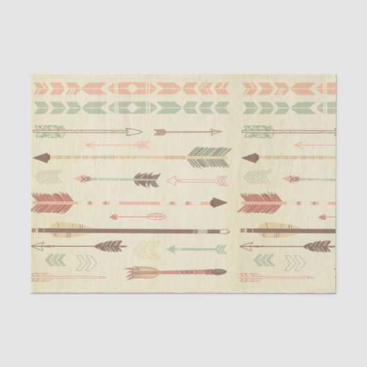 Stammespfeile Vintages modernes Muster Seidenpapier (Vorderseite)