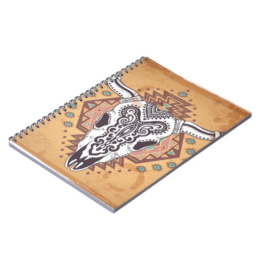 Stammesschädel: Vintage Tierillustration. Notizblock (Linke Seite)