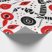 Stammesstärke: rot, schwarz und weiß geschenkpapier (Ecke)