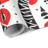 Stammesstärke: rot, schwarz und weiß geschenkpapier (Rolleneckpunkt)