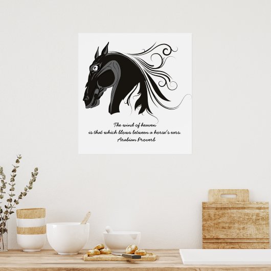 Stammester-Poster mit schwarz-weißem Stammeskopf Poster (Küche)