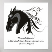 Stammester-Poster mit schwarz-weißem Stammeskopf Poster (Vorne)