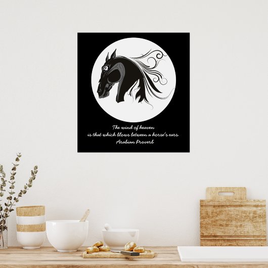 Stammester-Poster mit schwarz-weißem Stammeskopf Poster (Küche)