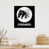 Stammester-Poster mit schwarz-weißem Stammeskopf Poster (Küche)