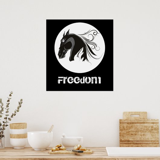 Stammester-Poster mit schwarz-weißem Stammeskopf Poster (Küche)