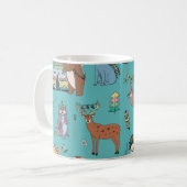 Stammestiere: Waldwaldmuster. Kaffeetasse (Vorderseite Links)