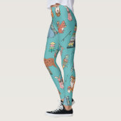 Stammestiere: Waldwaldmuster. Leggings (Links)