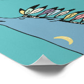 Stammestiere: Waldwaldmuster. Poster (Ecke)