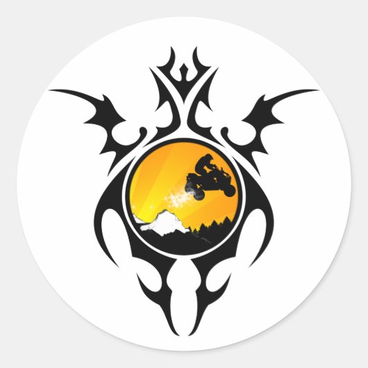 Stammesviertel Runder Aufkleber (Vorderseite)