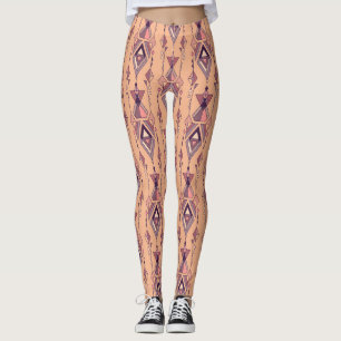 Stammesvölker: Aztekisch Mexikanisch Nahtlos Vinta Leggings
