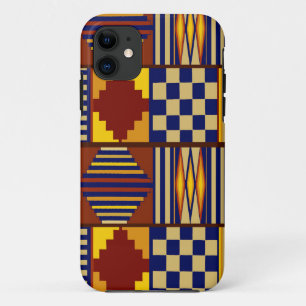 Stammesvolkskunst - Rostblau Gelb Case-Mate iPhone Hülle