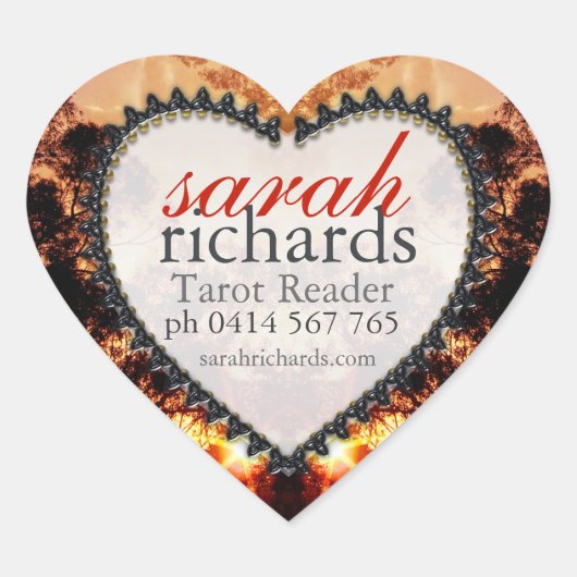 Stammeswald Sonnenuntergang Herzkleber Herz-Aufkleber (Vorderseite)