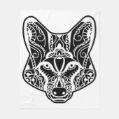 Stammeswolf Fleecedecke (Vorderseite)