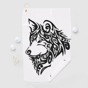 Stammeswolf Golfhandtuch